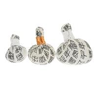 minkissy 3Pcs Pure Chinese Herbal Health Balls Set - White Large, Medium, Small Thai Massage Warming Bags with - Acupoint Five Elements Therapy Pouches for Relaxation and Random Color