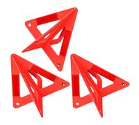 minkissy 3pcs Reflective Triangle Warning Sign Triangular Orange Pvc Emergency Roadside Safety Triangles Meets Road Traffic Standards Easy Storage for Car Emergency