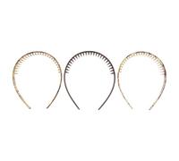 minkissy 3Pcs Resin Headbands for Women Girls Elegant Teeth Hair Accessories for Styling and Decoration (Light Coffee, Light Coffee Spots, Brown)