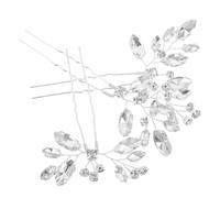 minkissy 3pcs Rhinestone Hair Pins Elegant U Type Bridal Hair Accessories for Wedding Hairstyles Secure Grip for Brides and Bridesmaids for Photography and Ceremonies