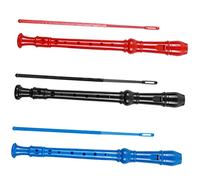 minkissy 3pcs Set 8-hole Abs Student Clarinet Case, Portable German Fingering Practice Instruments for Children Beginner Music Learning (red, Black, Blue)