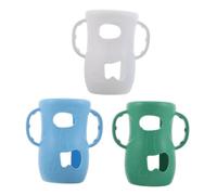 minkissy 3pcs Silicone Bottle Covers Bottle Sleeves Handles for Boys and Girls Feeding Protective Covers for Nursery and Outdoor Use
