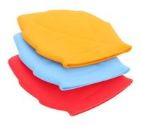 minkissy 3pcs Silicone Toothbrush Covers Travel Toothbrush Caps Set Dustproof Maple Leaf Design Portable Protector Case for Home and Business Trips