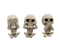 minkissy 3pcs Skull-shaped Resin Air Vent Clip Air Freshener for Car and Home with Aroma Diffuser Eliminating Unpleasant Smells Gothic Style Suitable for Halloween Decorations and Living