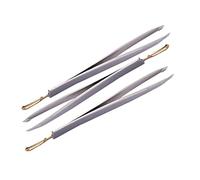 minkissy 3Pcs Stainless Steel Eyebrow Clips and Tweezers Set for Grooming Hair Removal and Shaping Professional Brow Trimmers for Eyebrow Makeup and Facial Hair Care