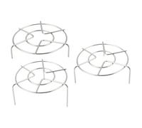 minkissy 3pcs Stainless Steel Steaming Holder Rack Set for Kitchen Appliances and Utensils, Cold Resistant Steam Rack Saves Time and Effort for Household Use