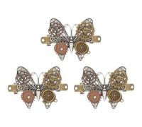 minkissy 3Pcs Steampunk Butterfly Hair Clip Metal Butterflies Hair Clips Steampunk Hair Barrettes Butterflies Wings Hair Clips Vintage Hair Accessory for Woman Girl Halloween Party