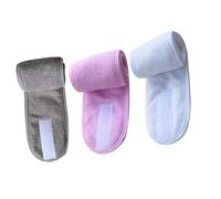 minkissy 3pcs Sweat Absorbent Spa Headband Hair Turban for Wet Hair Face Wash Headwrap Hairband Grey