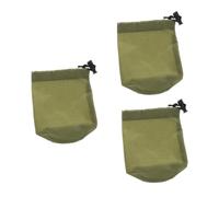 minkissy 3pcs Travel Storage Organizer Nylon Drawstring Bags for Camping Laundry Outdoor Gear Reusable Compression Sack for Raincoat Essentials Green