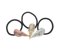 minkissy 3pcs Viking Skull Hair Ties with Crow Head Lightweight Elastic Ponytail Holders Comfortable Goth Hair Accessories for Women and Halloween Parties Daily Wear