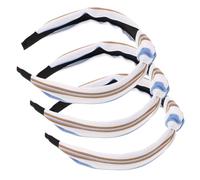 minkissy 3pcs Women Chiffon Hairband Headband Crochet Knot Scrunchie Messy Bun Accessory for Women Random Color