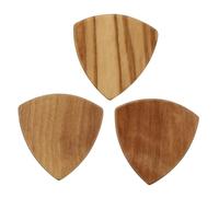 minkissy 3pcs Wooden Guitar Picks Set Large Triangle Shape Solid Wood Material Acoustic Instrument Plectrums for Beginner and Professional Guitar Players