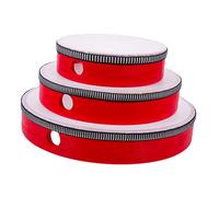 minkissy 3pcs Wooden Hand Drum Set with Tambourine 6, 8, 10 Inch Percussion Instruments for Boys and Girls Educational Musical Toy Drum Kit for Early Learning and Play