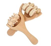 minkissy 3Pcs Wooden Massage Roller for Body and Face Handheld Acupoint Massager for Neck Shoulder Back Legs and Feet Lightweight Portable Tool for Deep Tissue Relaxation and Muscle Relief
