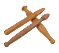 minkissy 3pcs Wooden Massage Stick Set Acupressure Massage Tool Unique Design Distinct Shape for Targeted Relief and Stimulate Specific Points, for Office and Traveling Relaxation