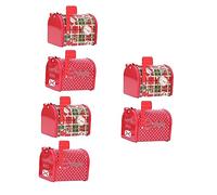 minkissy 3sets Christmas Theme Small Storage Box Lid Tinplate Candy Case Decorative Iron Boxes Present for Christmas Shape Creative Tinplate Post 2pcs*3