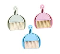 minkissy 3sets Mini Dustpan and Broom Desktop Sweeper Brush for Efficient Table Cleaning Compact for Office Home Car and Keyboard Use Friends