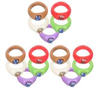 minkissy 3sets Resin Rings Stylish Finger Decoration with Rhinestones Unique Fashion Accessory for Parties and Casual Wear Red Green Chocolate Purple 5pcs*3