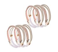 minkissy 4 Pairs Rhinestone Faux Pearl High Heels Shoe Straps Detachable Decorative Shoelace Belts with Slip Design Fit for Womens Sandals Slippers Secure Heel Grips for Weddings Office Use