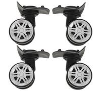 minkissy 4 Pairs Silent Luggage Wheels Replacement, Stable Swivel Trolley Spare Wheels for Suitcase Repair, Heavy Duty Mute Rollers Suitable for Cabin and Travel Suitcases