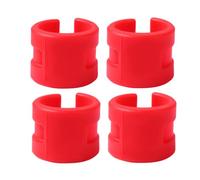minkissy 4 Pcs Anti Collision Rubber Protective Rings for Mountain Bike | Red Clip Mounted Set, Rear Fork Guard, Road Cycling Use, Lightweight Impact Resistance for Cyclists