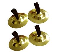 minkissy 4 Pcs Copper Finger Cymbals for Easy to Use Musical Instruments for Dance Parties Belly Dancing Comfortable Wear Beautiful Design for Entertainment