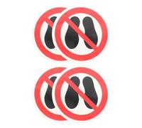 minkissy 4 Pcs Do Not Step Stickers Vinyl Safety Signs Decals Self Adhesive Red Warning Labels for Walls and Public Places Indoor Outdoor Accident Prevention