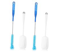 minkissy 4-Piece Cleaning Brush Set Sponge Bottle Brushes for Cup Bottle Cleaning Includes 2 Sponge 2 Small for Glassware Kitchen Use