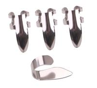 minkissy 4 Pieces Stainless Steel Thumb Picks Finger Protectors for Guitar Playing, Silver Metal Guitar Picks Set with Fuller Sound and Finger Protection, Suitable for Adults