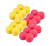 minkissy 4 Sets Mushroom Hair Curler Sponge Balls Soft Lightweight Hair Styling Sponge Tool for Women DIY No-heat Curlers Red and Yellow Hairdressing Rollers