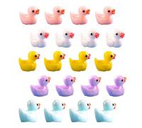 minkissy 40Pcs Miniature Resin Ducks for Micro Landscaping Props Decor for Bonsai Flower Pots and Dollhouses for Garden Decoration and