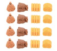 minkissy 40pcs Resin Mini Hay Bales Decoration Realistic Farmhouse Straw Stack Models for Dollhouse DIY Crafts Photography Props Autumn Harvest Table Decor