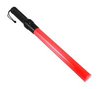 minkissy 43cm Red LED Traffic Control Wand with Flashing Safety Light, Directional Mark Stick for Emergency and Road Traffic Management, Includes Hook (Battery Not Included) Random Color