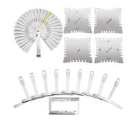 minkissy 47pcs Guitar Measuring Tool Set Luthier Accessories for Maintenance and Repair Includes Ruler Radius Gauge String Action Tools Lightweight Storage Bag for Guitar Players and