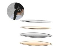 minkissy 4pc Retro Metal Curved Hairpins for Women Brushed Silver Finish Hair Grips for Thick Hair for Daily Use