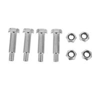 minkissy 4Pcs 12Mm Air Compressor Wheel Hub Screw and Wheel Caster Bolt with Nuts for Caster Wheel Replacement Iron Air Accessories for Air Compressor for Trolley