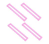 minkissy 4pcs Acrylic Mahjong Line Readers with Scalloped Edges Beginner-friendly Rules Helper Cards for Clear Game Guidance Bright Rosy Pink Strategy Accessories for Social and Competitive