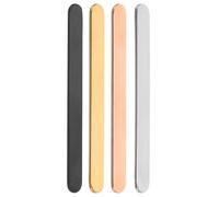 minkissy 4pcs Adjustable Narrow Band C-Shape Stainless Steel Ring Blanks for Jewelry Making, Mirror Finish Metal DIY Craft Supplies, Black Gold Rose Gold Steel Colors