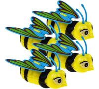 minkissy 4Pcs Adorable Wind Up Bee for Fun Playthings to Enhance Intelligence and Hands Skills Safe Material for Easter Decorations and Playtime