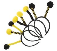 minkissy 4pcs Bee Party Hair Accessories Lightweight Headbands with Antenna Design for Halloween Costume Birthday Garden Celebrations