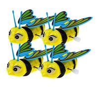 minkissy 4Pcs Bee Shaped Wind Up for Funny Spring to Enhance Intelligence and Hands Skills Adorable Home Decoration and Plaything for Boys