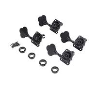 minkissy 4pcs Black Electric Bass Tuning Pegs Durable Machine Heads for Precision Guitar Replacement Enhance Your Bass Performance with Heavy Duty Internal Gear