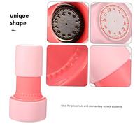 minkissy 4pcs Clock Recognition Stampers Educational Teaching Tool for Preschool and Elementary Students Unique Self Ink Clock Face Stamps for Learning Concepts