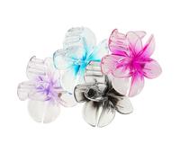 minkissy 4pcs Colorful Plumeria Flower Hair Claw Clips Non Slip Strong Hold Hair Accessories for Women Suitable for Thick and Thin Cute and Durable Styling Tools