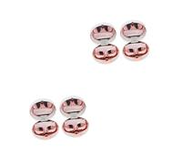 minkissy 4pcs Daily Makeup Lens Case Portable Hard Shell Travel Box Lens Remover Tool Marble Leak for Contacts Lenses Storage