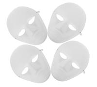 minkissy 4pcs DIY Halloween Blank Masks Eco Friendly Pulp Material Handmade Cosplay and Masquerade Props for Stage Performance Party Craft Art Activities