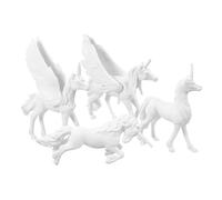 minkissy 4pcs DIY Unicorn Graffiti Model for Smooth Surface Craft Figurines for Creative Painting and Coloring Safe Material Pegasus for Imaginative Art Projects