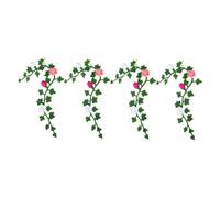minkissy 4pcs Dollhouse Artificial Flower Vines Miniature Floral Swing Decoration Faux Hanging Garland for Creative Dollhouse Garden Scenes