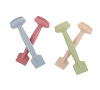 minkissy 4pcs Dual Ended Silicone Facial Mask Applicator Brush for Cream Pore Cleansing Tool for Sensitive Skin Portable Skincare Kit Accessory in Matcha Pink Blue