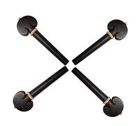 minkissy 4pcs Ebony Cello Pegs Set Solid Wood Tuning Pegs for Cello Durable High Density Shaft Handles Vintage Style Musical Instrument Accessories